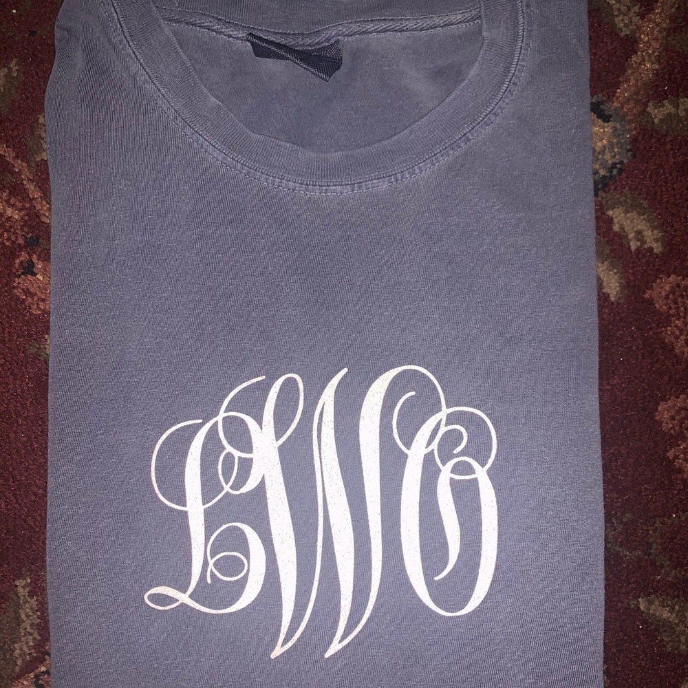 Custom monogram initial T-shirt long&short sleeve